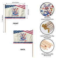 Funny Patriotic Persian Cat Patriotic Handheld Flag Chill The Fourth Out