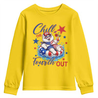 Funny Patriotic Persian Cat Youth Sweatshirt Chill The Fourth Out
