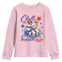 Funny Patriotic Persian Cat Youth Sweatshirt Chill The Fourth Out