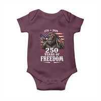 Bigfoot 250 Years Of Freedom Baby Onesie Patriotic Sasquatch Lover
