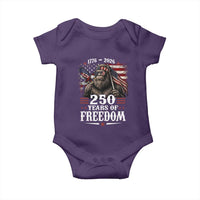 Bigfoot 250 Years Of Freedom Baby Onesie Patriotic Sasquatch Lover