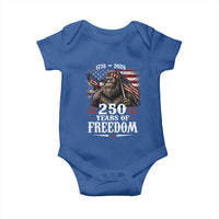 Bigfoot 250 Years Of Freedom Baby Onesie Patriotic Sasquatch Lover