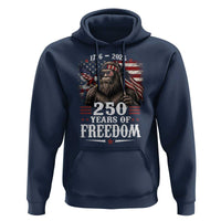 Bigfoot 250 Years Of Freedom Hoodie Patriotic Sasquatch Lover
