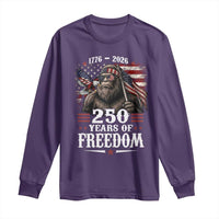 Bigfoot 250 Years Of Freedom Long Sleeve Shirt Patriotic Sasquatch Lover