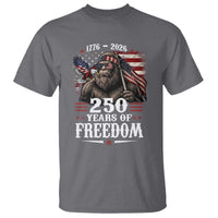 Bigfoot 250 Years Of Freedom T Shirt Patriotic Sasquatch Lover