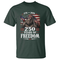 Bigfoot 250 Years Of Freedom T Shirt Patriotic Sasquatch Lover