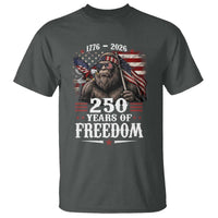 Bigfoot 250 Years Of Freedom T Shirt Patriotic Sasquatch Lover
