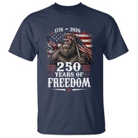 Bigfoot 250 Years Of Freedom T Shirt Patriotic Sasquatch Lover