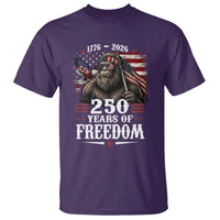 Bigfoot 250 Years Of Freedom T Shirt Patriotic Sasquatch Lover