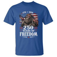 Bigfoot 250 Years Of Freedom T Shirt Patriotic Sasquatch Lover