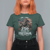 Bigfoot 250 Years Of Freedom T Shirt For Women Patriotic Sasquatch Lover