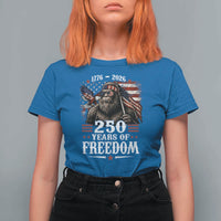 Bigfoot 250 Years Of Freedom T Shirt For Women Patriotic Sasquatch Lover