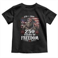 Bigfoot 250 Years Of Freedom Toddler T Shirt Patriotic Sasquatch Lover