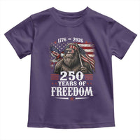 Bigfoot 250 Years Of Freedom Toddler T Shirt Patriotic Sasquatch Lover