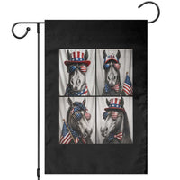 Patriotic Horse Selfie Squad Garden Flag USA Flag Red White And Blue Graphic