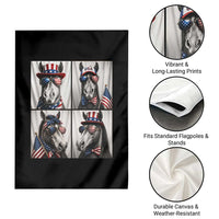 Patriotic Horse Selfie Squad Garden Flag USA Flag Red White And Blue Graphic