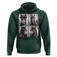 Patriotic Horse Selfie Squad Hoodie USA Flag Red White And Blue Graphic