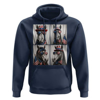 Patriotic Horse Selfie Squad Hoodie USA Flag Red White And Blue Graphic