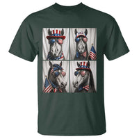 Patriotic Horse Selfie Squad T Shirt USA Flag Red White And Blue Graphic