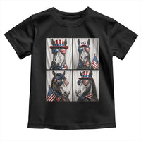 Patriotic Horse Selfie Squad Toddler T Shirt USA Flag Red White And Blue Graphic