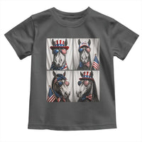 Patriotic Horse Selfie Squad Toddler T Shirt USA Flag Red White And Blue Graphic