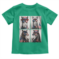 Patriotic Horse Selfie Squad Toddler T Shirt USA Flag Red White And Blue Graphic