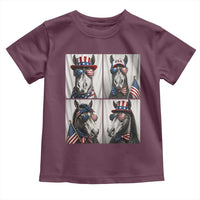 Patriotic Horse Selfie Squad Toddler T Shirt USA Flag Red White And Blue Graphic