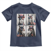 Patriotic Horse Selfie Squad Toddler T Shirt USA Flag Red White And Blue Graphic