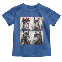 Patriotic Horse Selfie Squad Toddler T Shirt USA Flag Red White And Blue Graphic