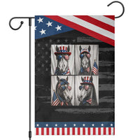 Patriotic Horse Selfie Squad Patriotic Garden Flag USA Flag Red White And Blue Graphic