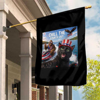 Patriotic Bigfoot And Cat Garden Flag Chill The Fourth Out