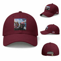 Patriotic Bigfoot And Cat Baseball Cap Chill The Fourth Out
