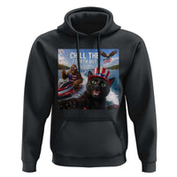 Patriotic Bigfoot And Cat Hoodie Chill The Fourth Out