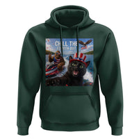 Patriotic Bigfoot And Cat Hoodie Chill The Fourth Out