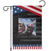 Patriotic Bigfoot And Cat Patriotic Garden Flag Chill The Fourth Out