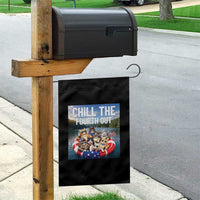 Funny Americana Cat Squad Garden Flag Chill The Fourth Out