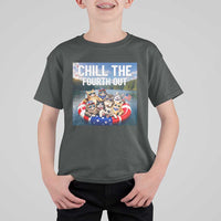 Funny Americana Cat Squad T Shirt For Kid Chill The Fourth Out