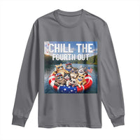 Funny Americana Cat Squad Long Sleeve Shirt Chill The Fourth Out