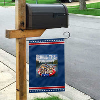Funny Americana Cat Squad Patriotic Garden Flag Chill The Fourth Out