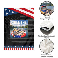 Funny Americana Cat Squad Patriotic Garden Flag Chill The Fourth Out