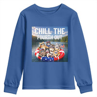 Funny Americana Cat Squad Youth Sweatshirt Chill The Fourth Out