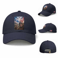 Patriotic Bigfoot 4th Of July Selfie Baseball Cap Funny USA Freedom Jet Fighter Graphic