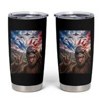 Patriotic Bigfoot 4th Of July Selfie Tumbler Cup Funny USA Freedom Jet Fighter Graphic