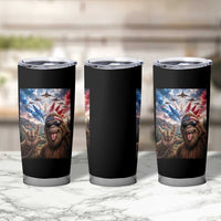Patriotic Bigfoot 4th Of July Selfie Tumbler Cup Funny USA Freedom Jet Fighter Graphic