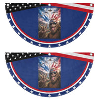 Funny Bigfoot 4th Of July Selfie Patriotic Fan Flag Funny USA Freedom Jet Fighter Graphic