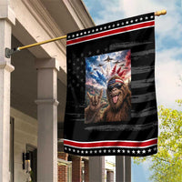 Patriotic Bigfoot 4th Of July Selfie Patriotic Garden Flag Funny USA Freedom Jet Fighter Graphic