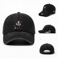 Funny Bosnia Goose Soccer Fan Gift Washed Cotton Baseball Cap Off To Watch Fudbal