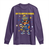 Funny Bosnia Teddy Bear Game Day Gift Long Sleeve Shirt Off To Watch Fudbal