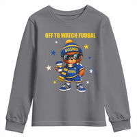 Funny Bosnia Teddy Bear Game Day Gift Youth Sweatshirt Off To Watch Fudbal