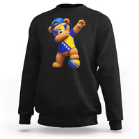 Funny Bosnia Teddy Bear Dabbing Fudbal Fan Gift Sweatshirt
